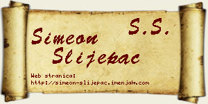 Simeon Slijepac vizit kartica